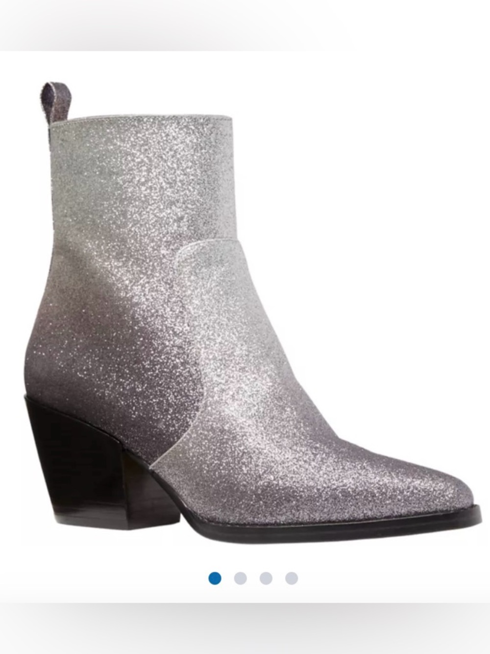 Michael Kors Silver Glitter Harlow Ankle Booties